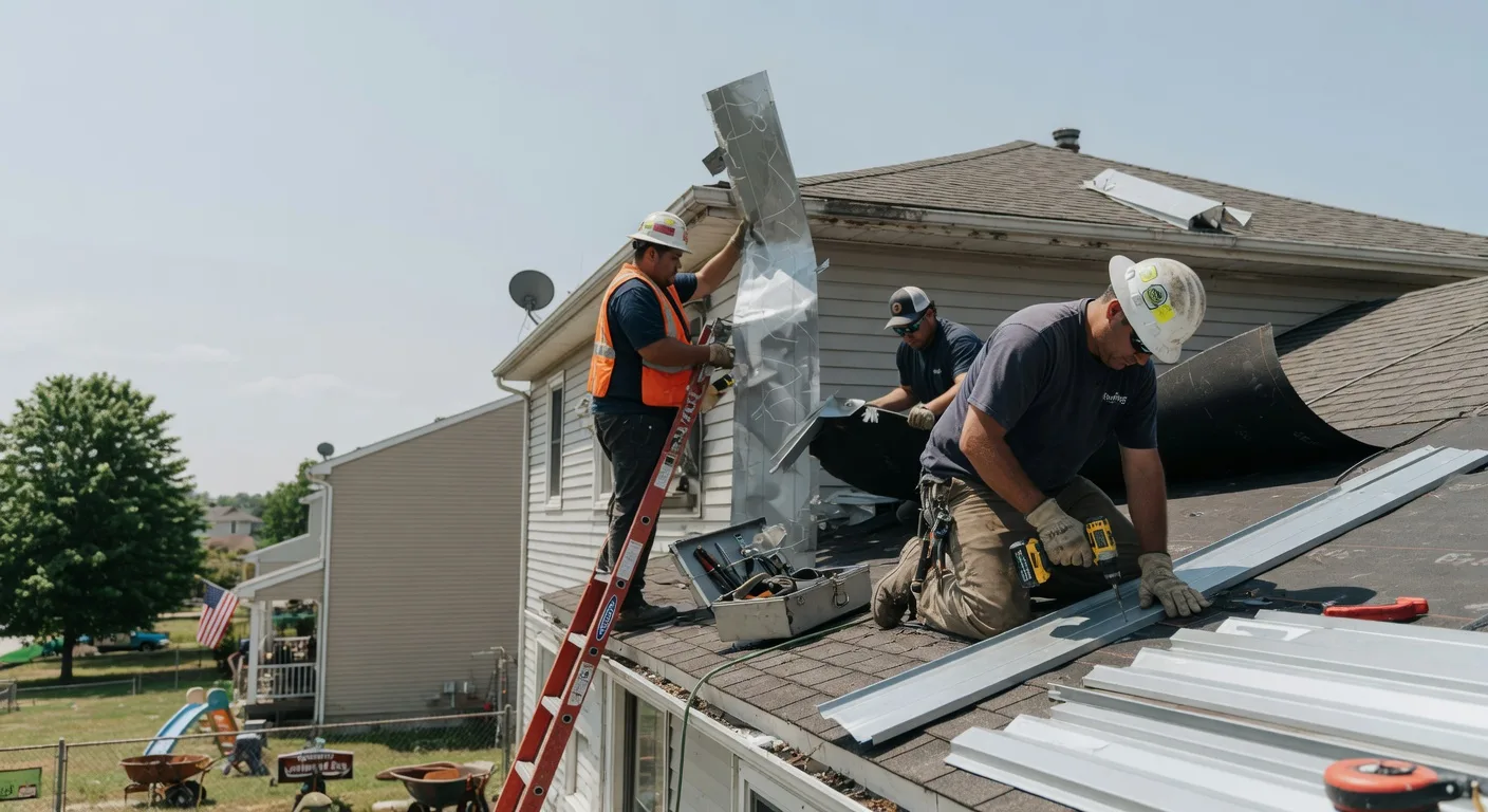 Storm Damage Metal Roof Repair in Courtland, MN